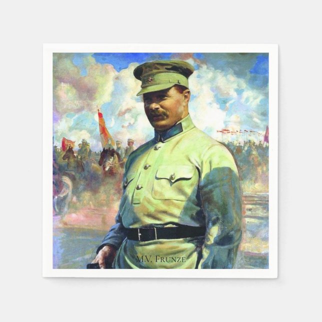 Servilleta De Papel M. Frunze - Oficial del Ejército Soviético, Fundad (Anverso)