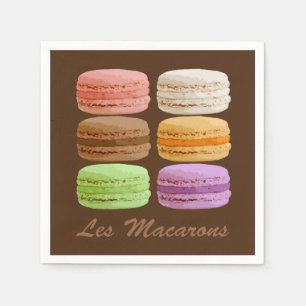 Servilleta De Papel Macarones franceses, panecillos multicolores 3 ani