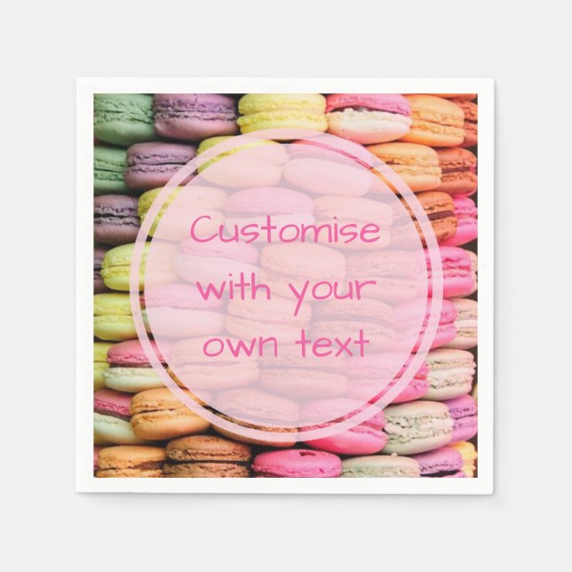 Servilleta De Papel Macarons personalizado (Anverso)