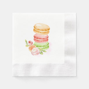 Servilleta De Papel Macaroons acuarelas