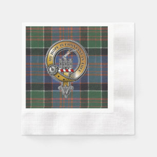 Servilleta De Papel MacDonald Clanranald Tartán y Badge