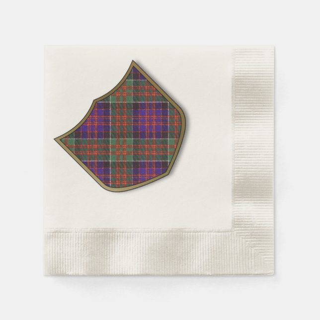 Servilleta De Papel Macdonald de Clanranalld Plaid Scottish tartan (Anverso)