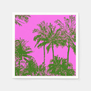 Servilleta De Papel Macena Beach Hawaiian Sketchy Palms
