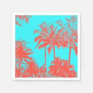 Servilleta De Papel Macena Beach Hawaiian Sketchy Palms