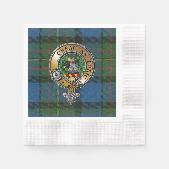Servilleta De Papel MacLaren Tartan & Badge (Anverso)