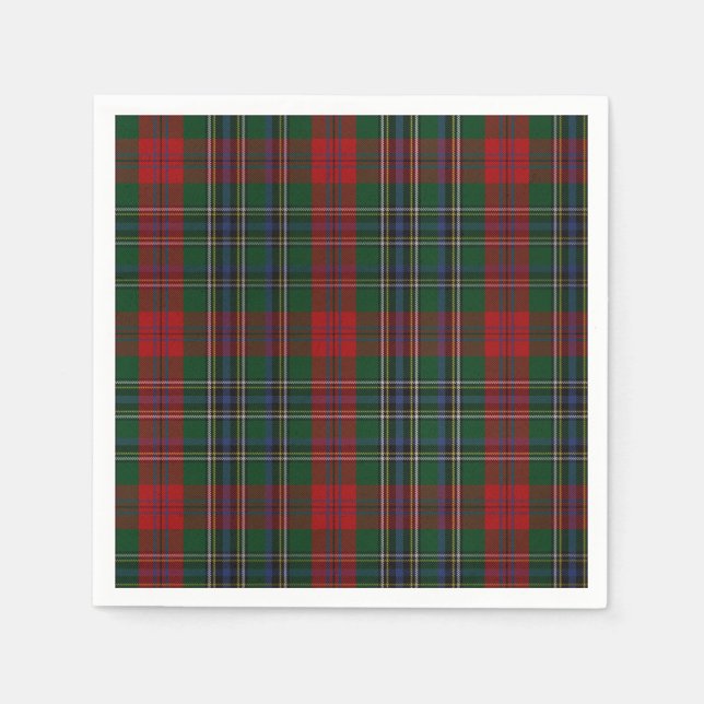 Servilleta De Papel MacLean Clan Tartan Plaid Paper Napkins (Anverso)