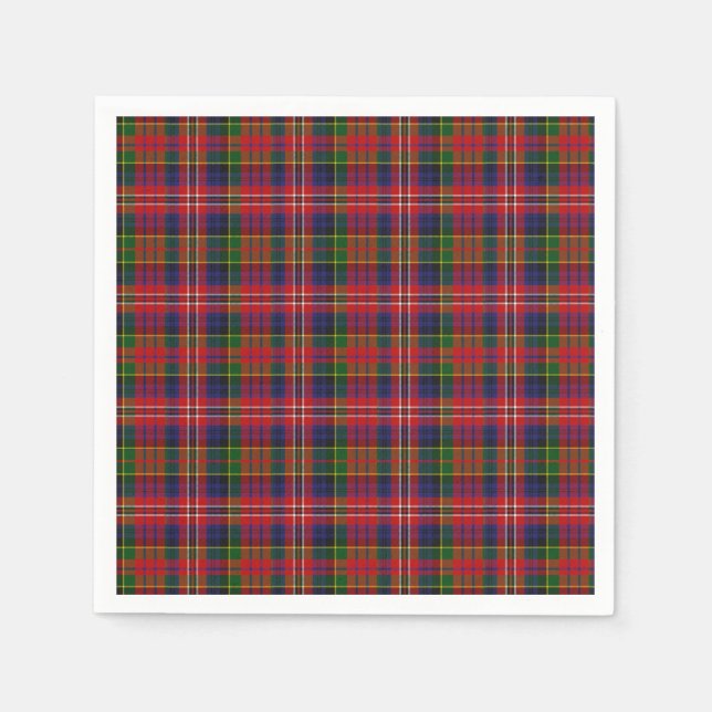 Servilleta De Papel MacPherson Clan Tartan Plaid Paper Napkins (Anverso)