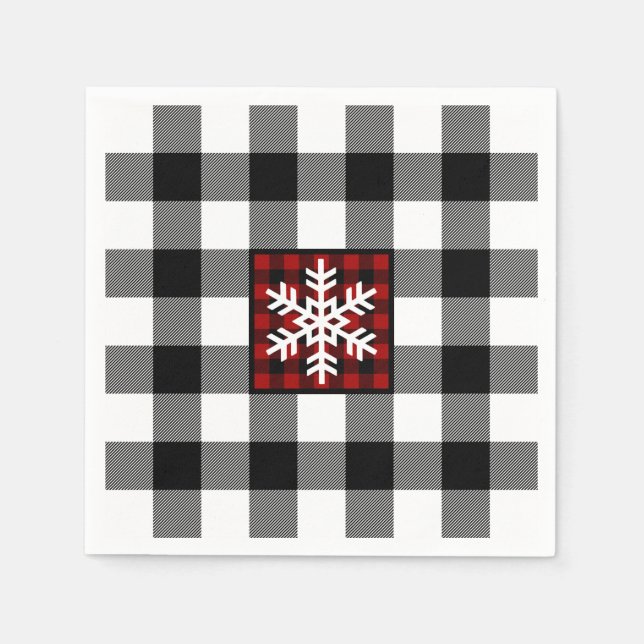 Servilleta De Papel Mad for Plaid, Snowflake (Anverso)