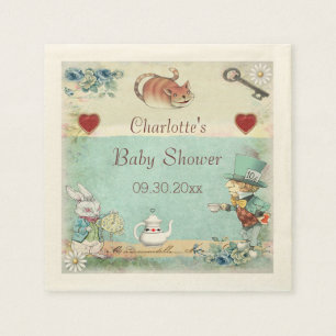 Servilleta De Papel Mad Hatter Tea Fiesta Baby Shower Personalizado