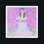 Servilleta De Papel Mäda Primavesi de Gustav Klimt<br><div class="desc">Mäda Primavesi de Gustav Klimt pintando servilletas.</div>