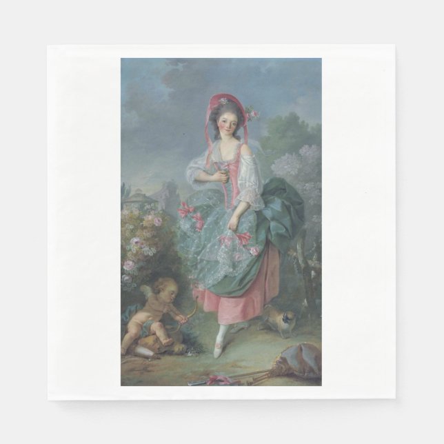 Servilleta De Papel Mademoiselle Guimard (por Jacques-Louis David) (Anverso)