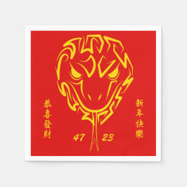 Servilleta De Papel Madera del Año Nuevo Lunar Chino de la Serpiente 2