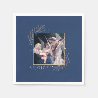 Servilleta De Papel Madonna y niño con ángeles se alegran