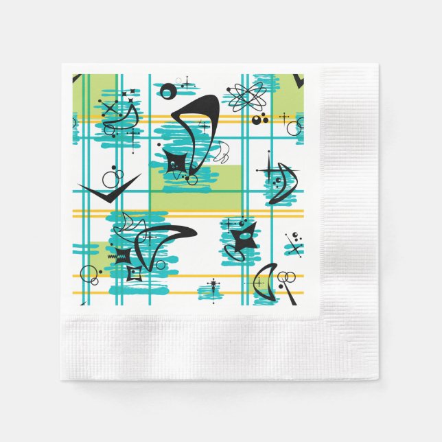 Servilleta De Papel Madras de mediados del siglo (Anverso)