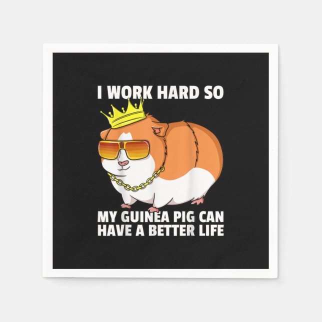 Servilleta De Papel Madre de cerdo de Guinea papá lechones traje de pr (Anverso)