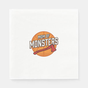 Servilleta De Papel Madre de Monstruos Diseño Vintage de Mamá de Balon