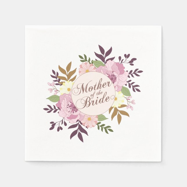 Servilleta De Papel Madre del Boda de la novia | Napkin (Anverso)
