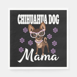Servilleta De Papel Madre del perro chihuahua de las mujeres