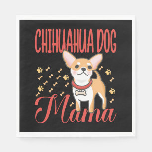 Servilleta De Papel Madre del perro chihuahua de las mujeres