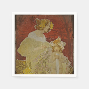 Servilleta De Papel Madre e hija con las flores