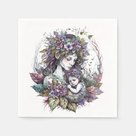 Servilleta De Papel Madre e hijo de hadas