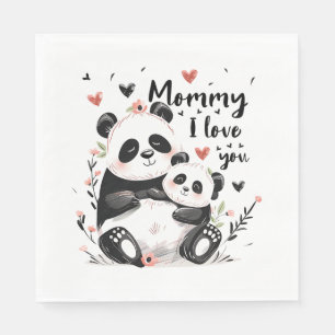 Servilleta De Papel Madre linda bebé Panda