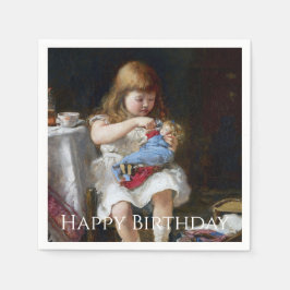 Servilleta De Papel Madre pequeña ansiosa Feliz cumpleaños