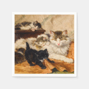 Servilleta De Papel Madre y sus gatitos