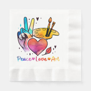 Servilleta De Papel Maestra De Arte Paz Amaba El Arte Por Artistas Y P