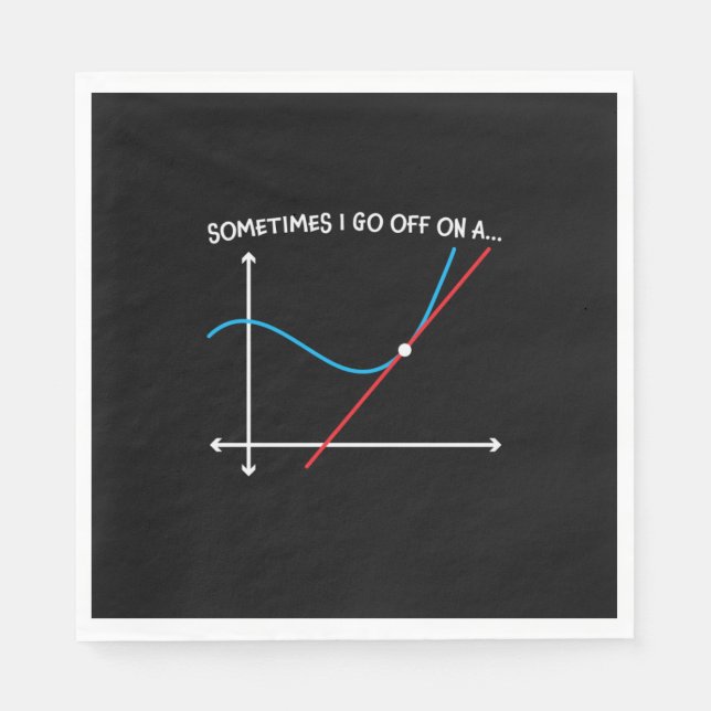Servilleta De Papel Maestra De Matemáticas A Veces Me Voy (Anverso)