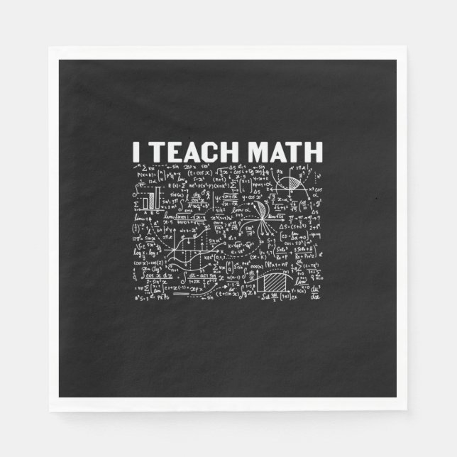 Servilleta De Papel Maestra: Enseño matemática (Anverso)