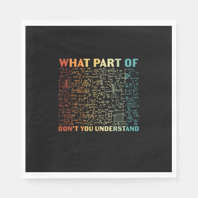 Servilleta De Papel Maestra ¿Qué Parte De La Matemática? (Anverso)