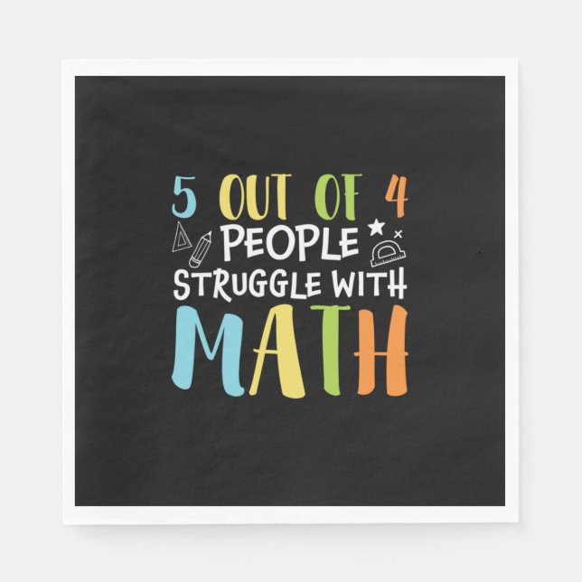 Servilleta De Papel Maestros de matemáticas luchan con matemáticas (Anverso)
