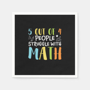 Servilleta De Papel Maestros de matemáticas luchan con matemáticas