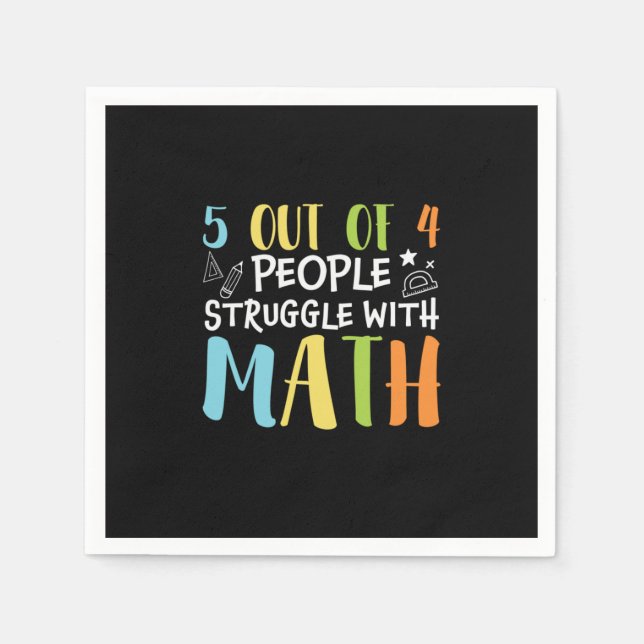 Servilleta De Papel Maestros de matemáticas luchan con matemáticas (Anverso)