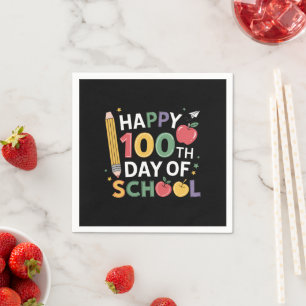 Servilleta De Papel Maestros del 100º Día de Escuela Feliz 100 Días