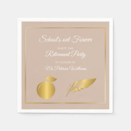 Servilleta De Papel Maestros elegantes Fiesta de Jubilación Pastel de 