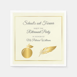 Servilleta De Papel Maestros elegantes Fiesta de Jubilación Pastel de 