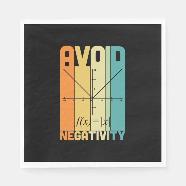 Servilleta De Papel Maestros matemáticos evitan negatividad (Anverso)