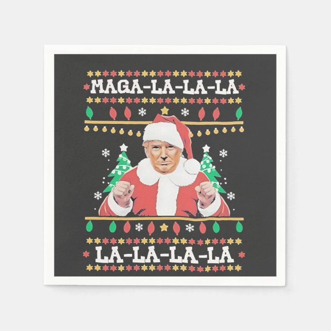 Servilleta De Papel Maga La La La Trump Inauguración de Navidades 47 (Anverso)