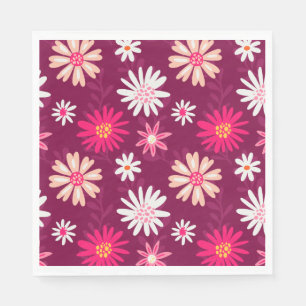Servilleta De Papel Magenta Daisy Design