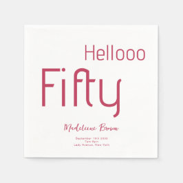 Servilleta De Papel Magenta Magenta 50 cumpleaños