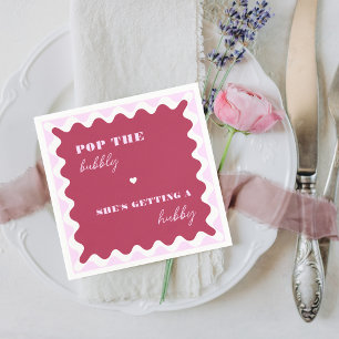 Servilleta De Papel Magenta Negrita Despedida de Soltera ¡Se Casa!