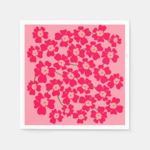 Servilleta De Papel Magenta Pink Fantasy Flower Garden