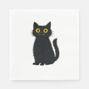 Servilleta De Papel Magia de gato negro - Halloween y arte de gatos mí