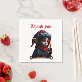 Servilleta De Papel Magia del elfo gótico bajo la luna llena.