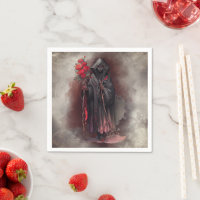 Magia | Oscura bruja oscura brillante ojos rojos