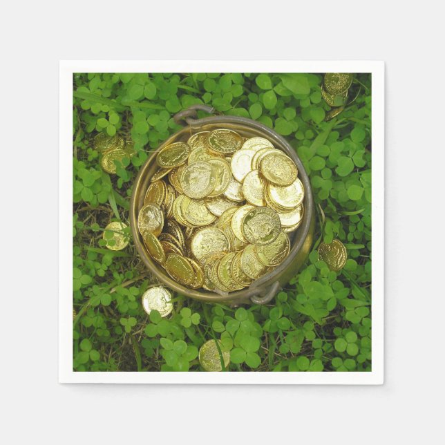 Servilleta De Papel ¡Magia Pota de Oro con Shamrock! (Anverso)