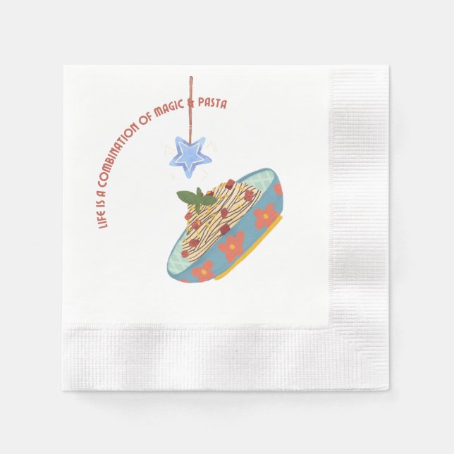 Servilleta De Papel Magic and Pasta Napkin (Anverso)
