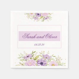 Servilleta De Papel Magic Purple Boda Floral